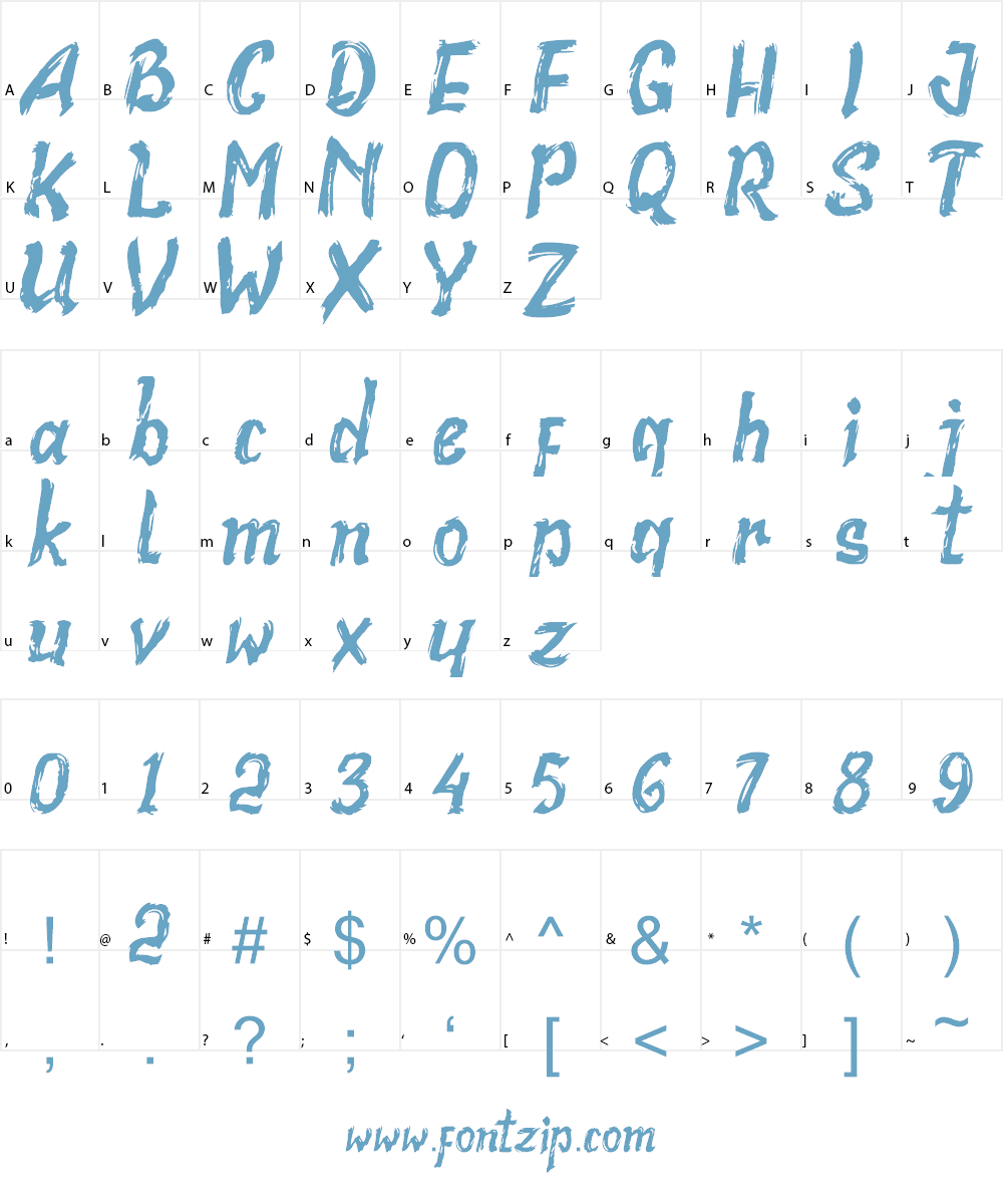 Realstone Demo Version Font Character